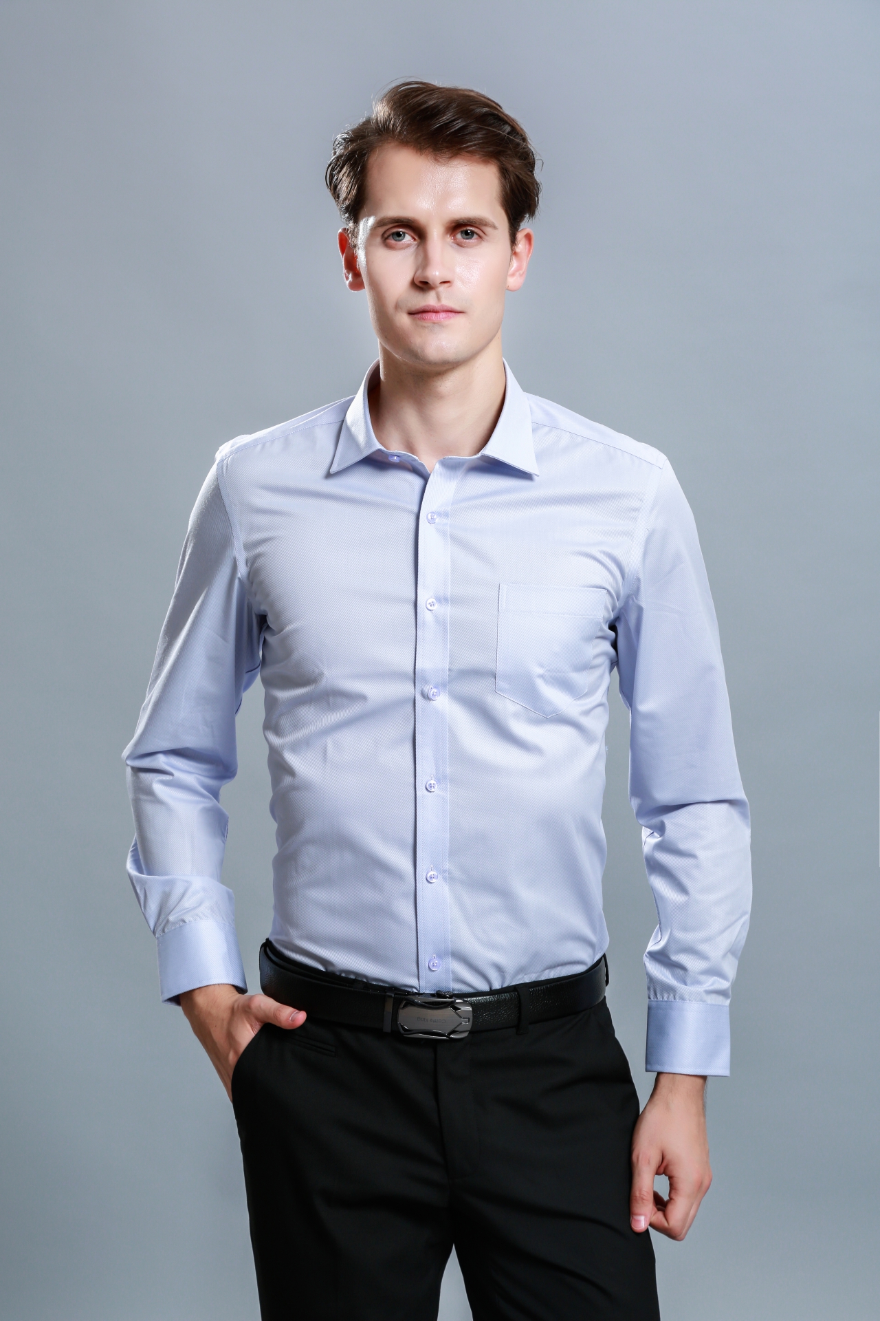 男士短袖襯衫定做09