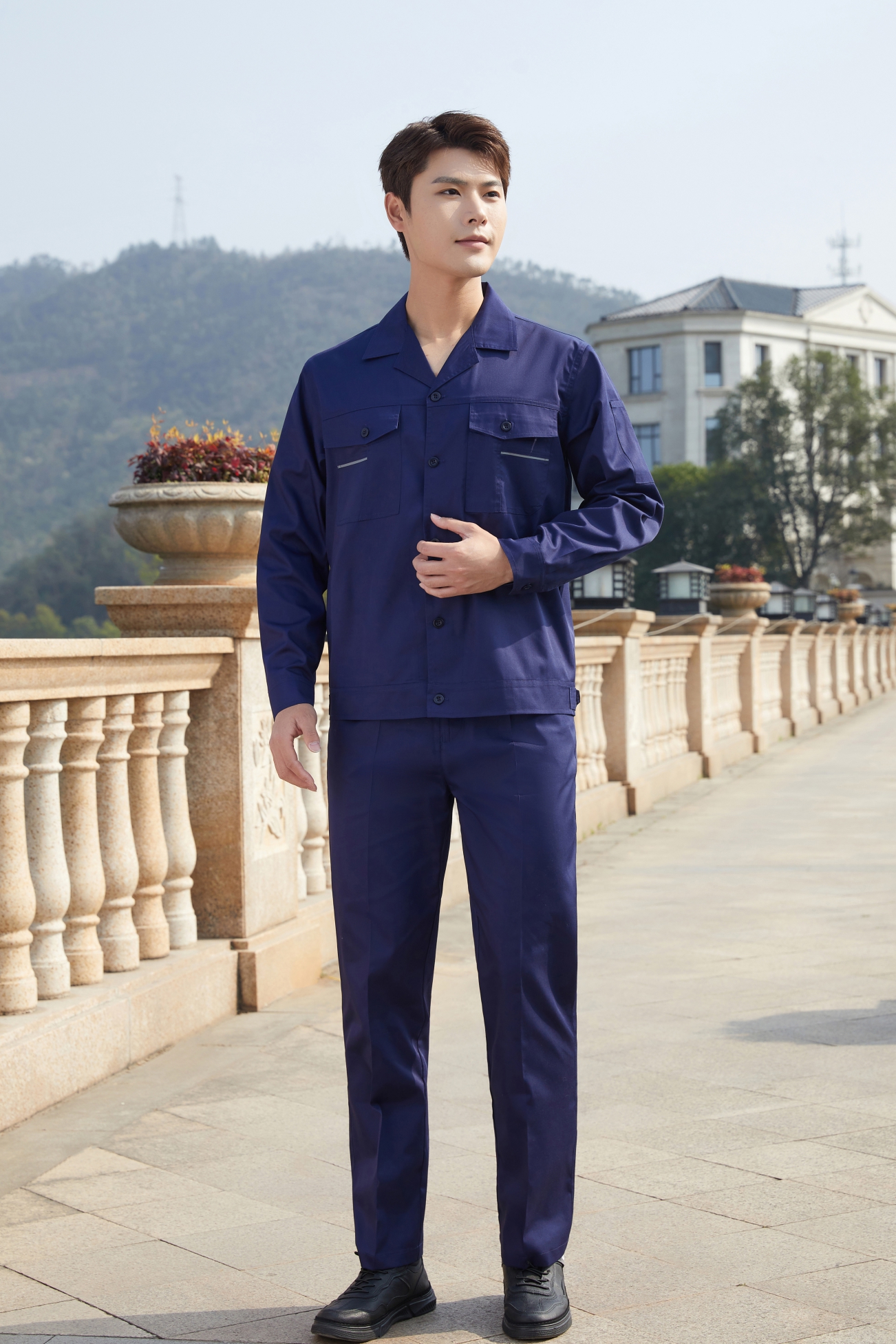 夏季長袖工作服定制11