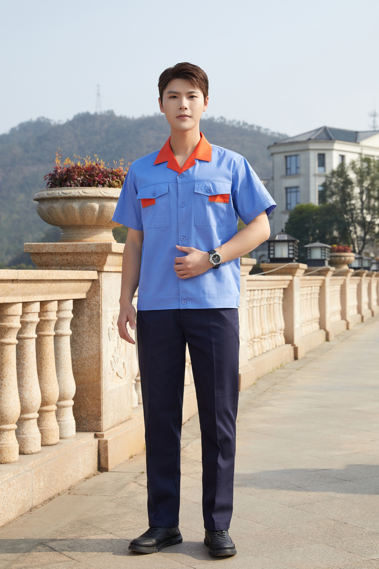 短袖工作服定制08