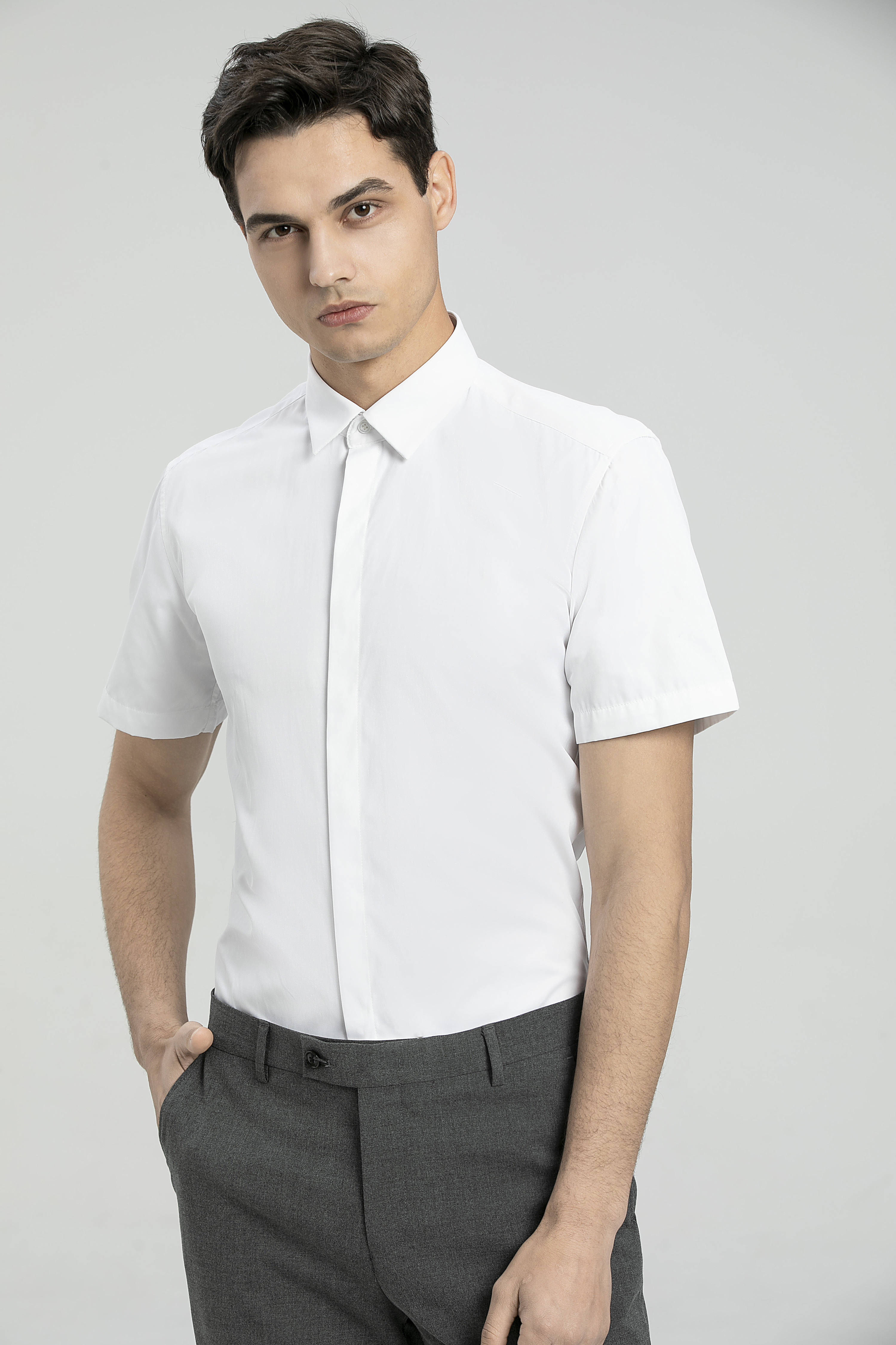 男士短袖襯衫定制16