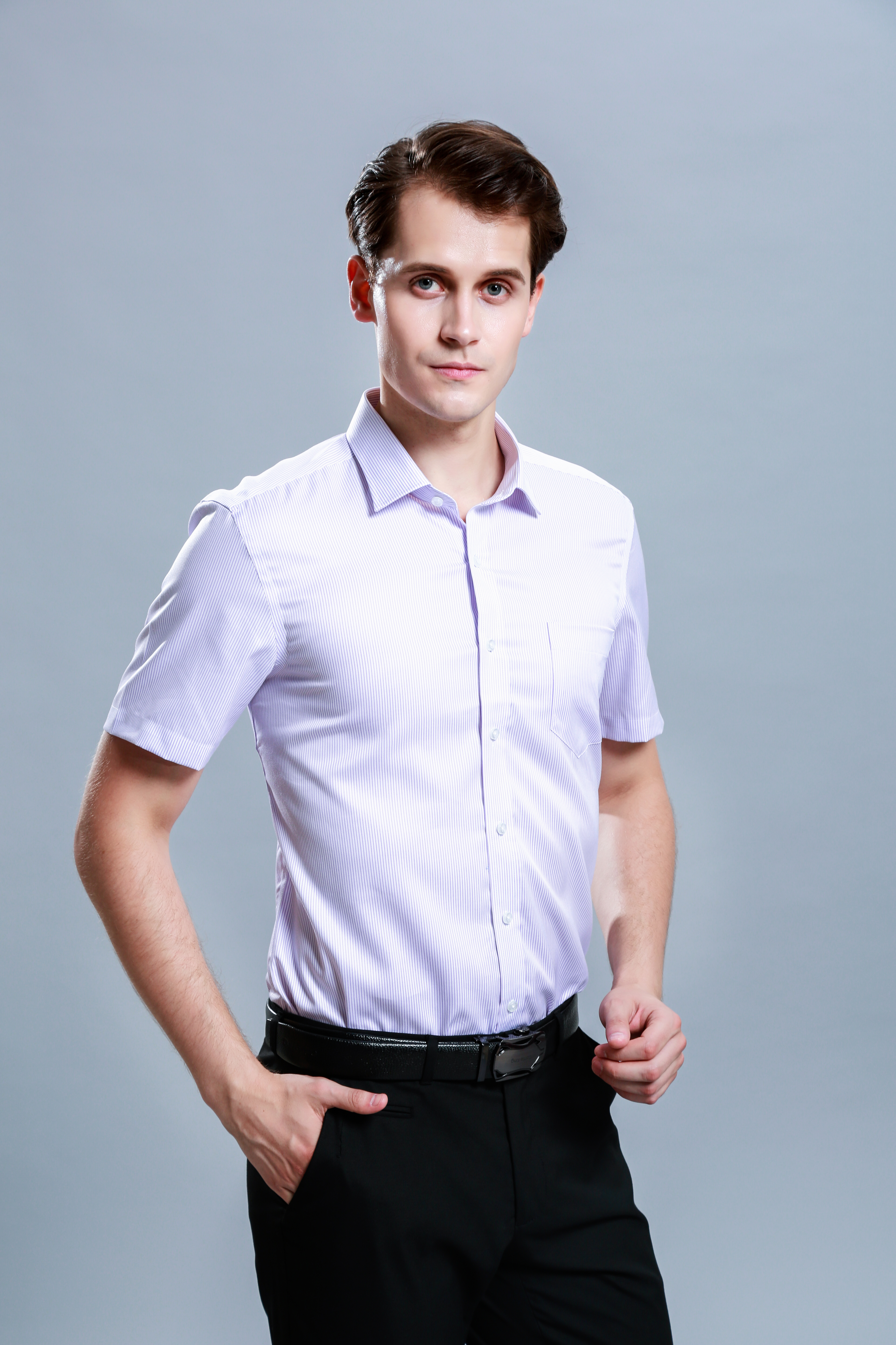 男士短袖襯衫定做11